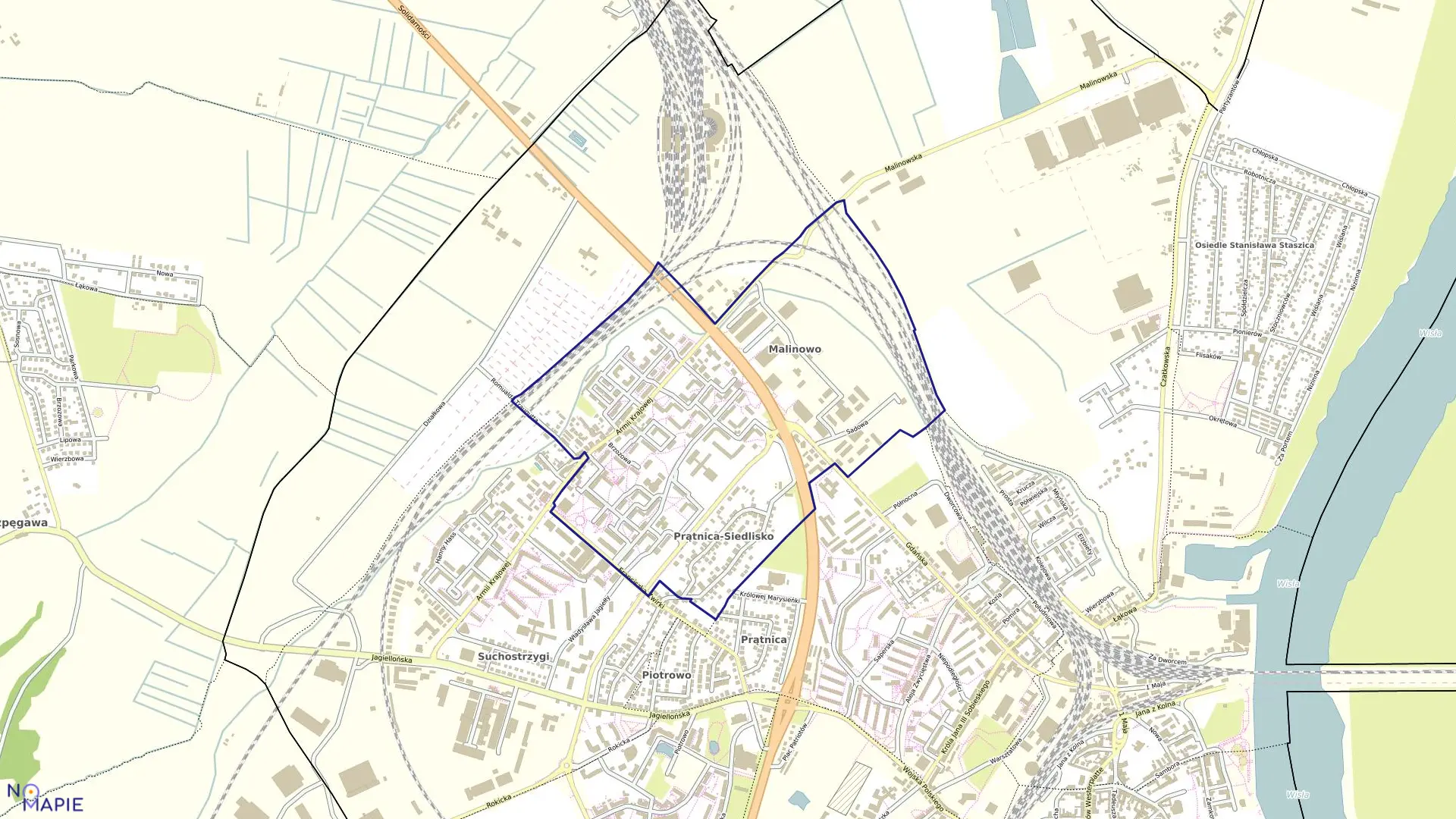 Mapa obrębu Obreb 4 w mieście Tczew